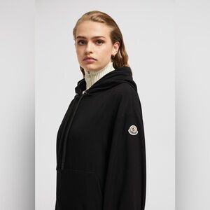 Moncler Black Hooded Sweatshirt- Women’s 4XL
